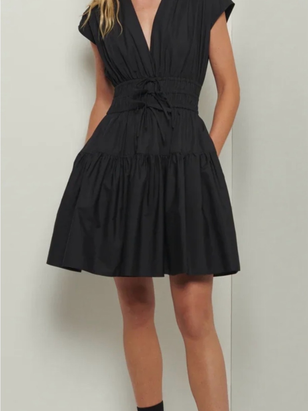 Derek Lam 10 Crosby Tora V-Neck Mini Dress